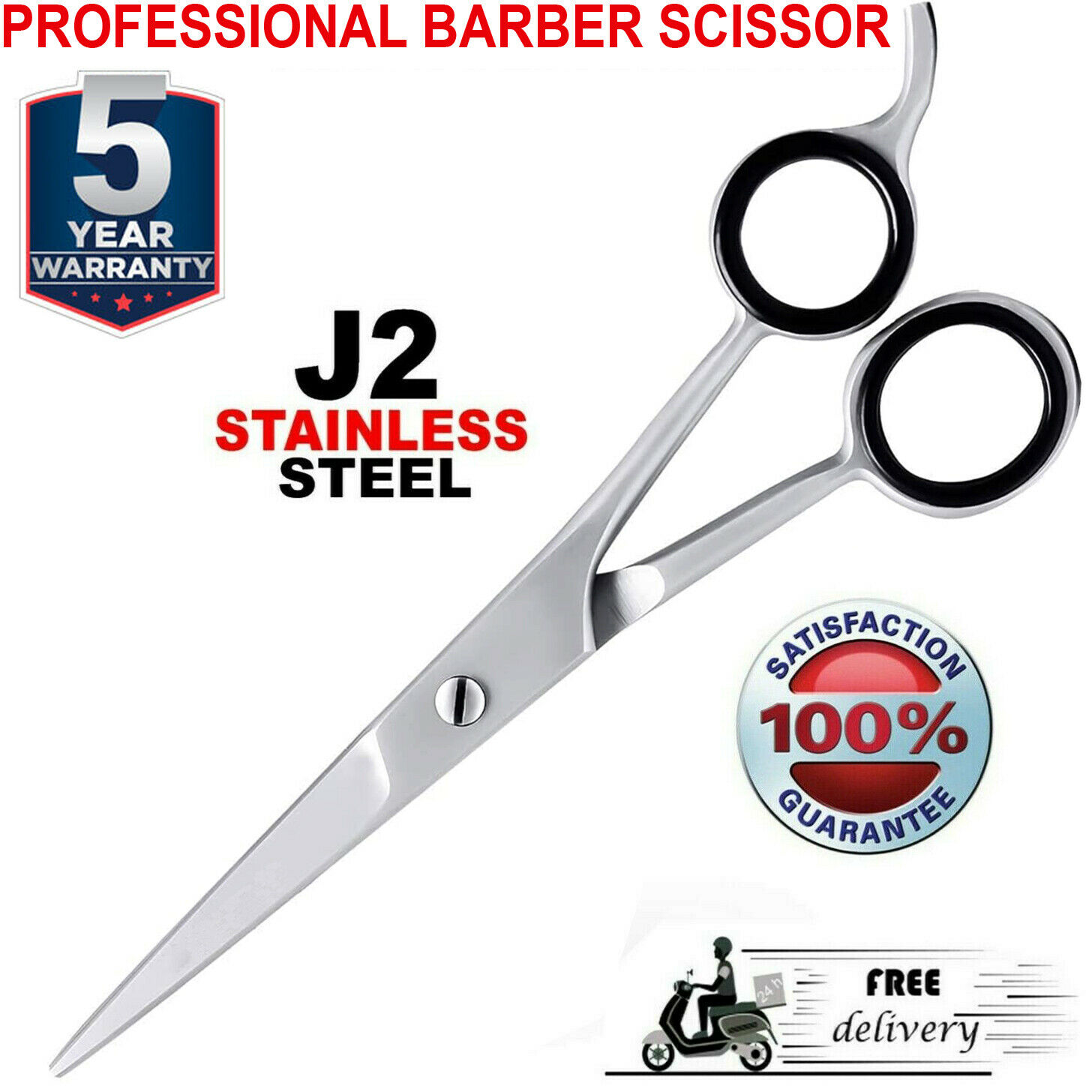 Professional German Barber Hair Cutting Scissors Shears Size 6.5" Brand New